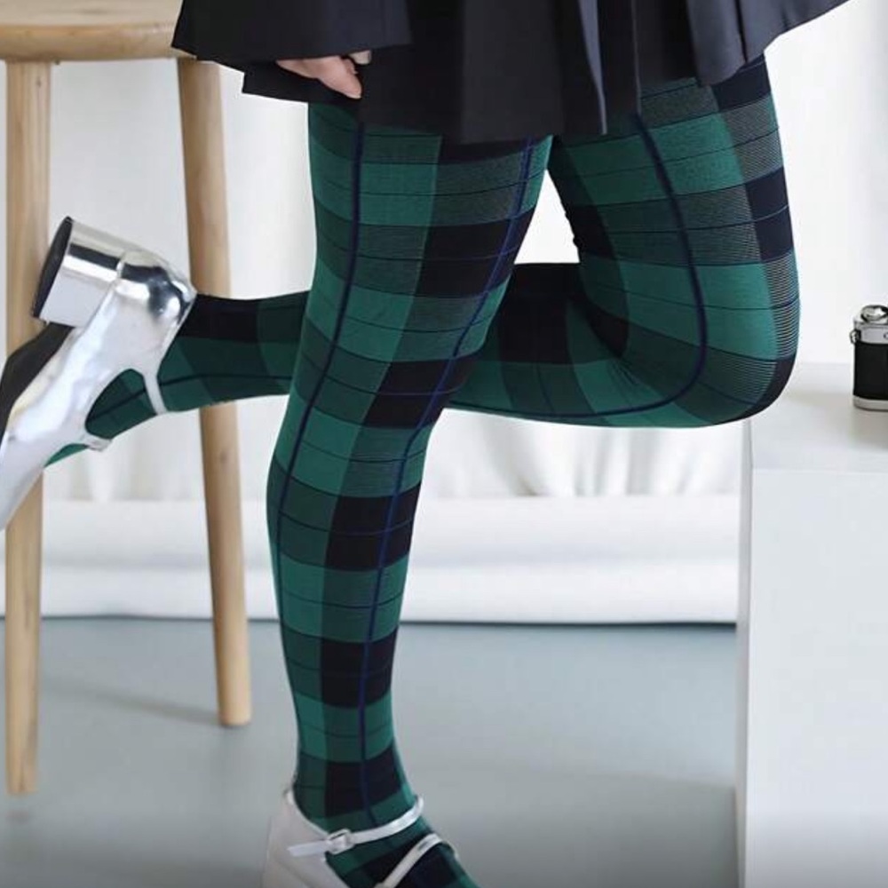 🆕 Plaid ColorBlock Tights